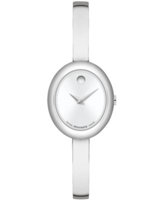 Movado Women's Museum Oval Bangle Swiss Quartz Stainless-Steel