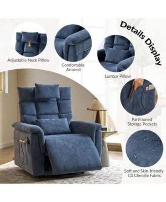 Embrace Traditional Power Lift Recliner with Heat and Massage