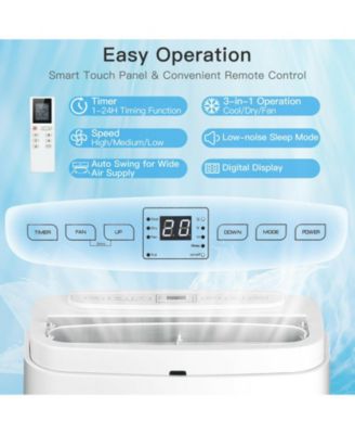 9000 BTU 3-in-1 Portable Air Conditioner with Remote Control