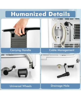 9000 BTU Portable Air Conditioner with Fan and Dehumidifier