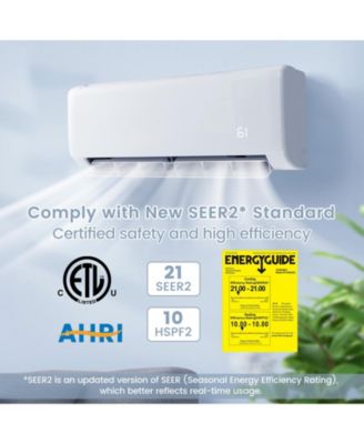 Airtural Series 12000 BTU 21 SEER2 208-230V Ductless Mini Split Air Conditioner with Heater Pump Energy Star Certified