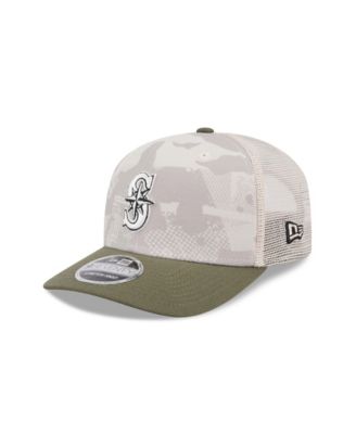 New Era - Men's Light Beige/Olive Seattle Mariners 2025 Armed Forces Day 9SEVENTY Adjustable Hat