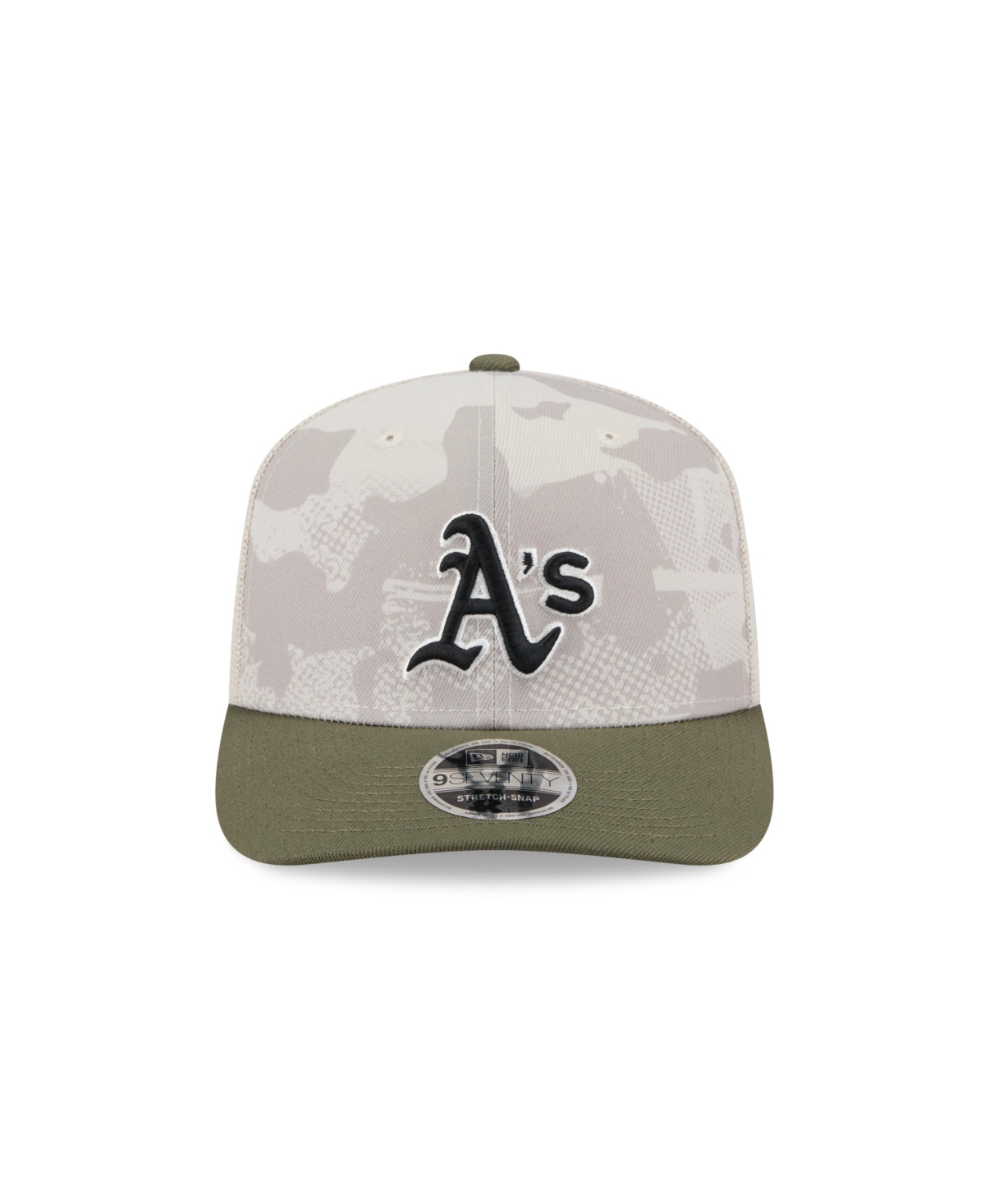 NEW ERA MEN'S LIGHT BEIGE/OLIVE ATHLETICS 2025 ARMED FORCES DAY 9SEVENTY ADJUSTABLE HAT 
