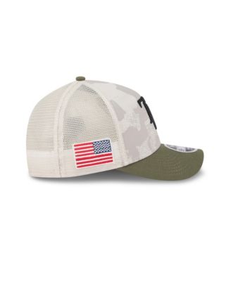 Men's Light Beige/Olive Tampa Bay Rays 2025 Armed Forces Day 9FORTY M-Crown A-Frame Adjustable Hat