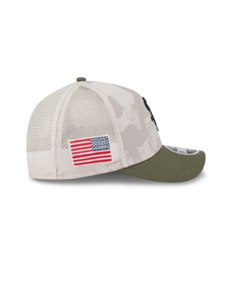 Men's Light Beige/Olive Chicago White Sox 2025 Armed Forces Day 9FORTY M-Crown A-Frame Adjustable Hat