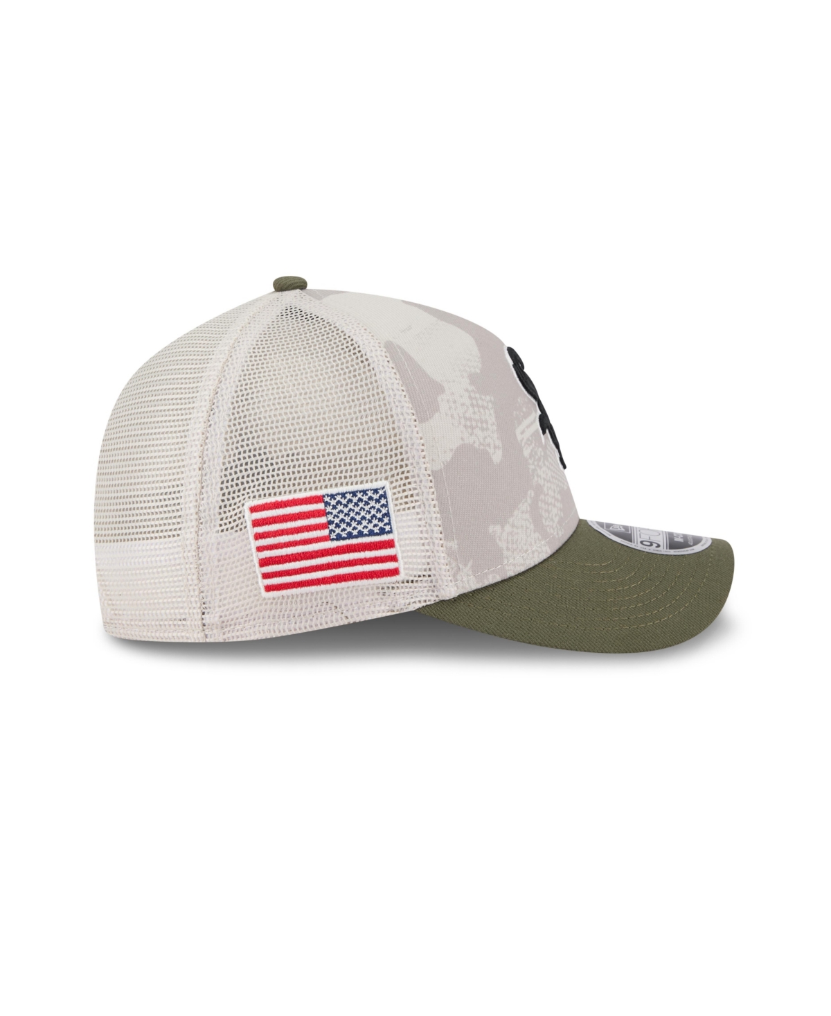 New Era Men's Light Beige/olive Chicago White Sox 2025 Armed Forces Day 9forty M-crown A-frame Adjustable Ha