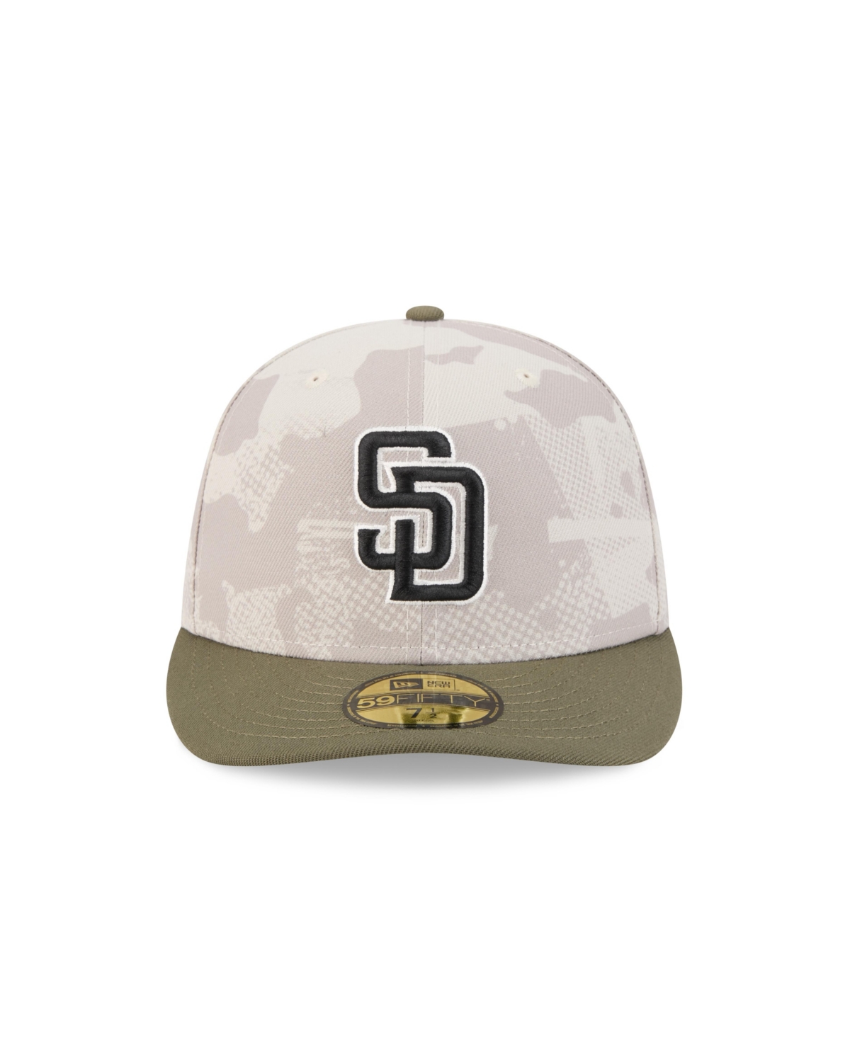 New Era Men's Light Beige/olive San Diego Padres 2025 Armed Forces Day 59fifty Fitted Hat