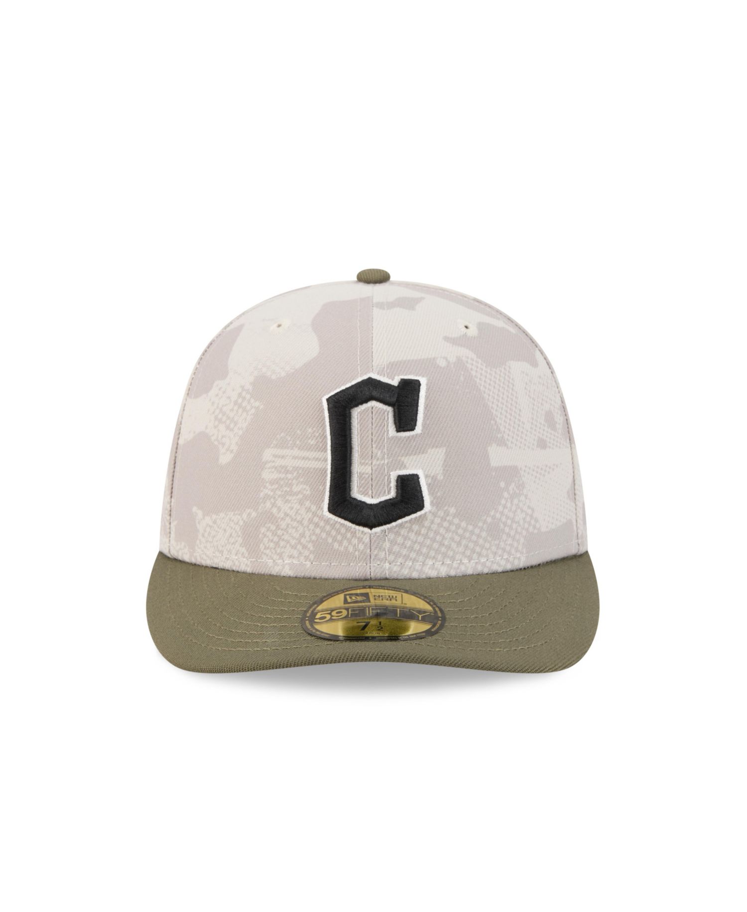 Men's Light Beige/Olive Cleveland Guardians 2025 Armed Forces Day 59FIFTY Fitted Hat