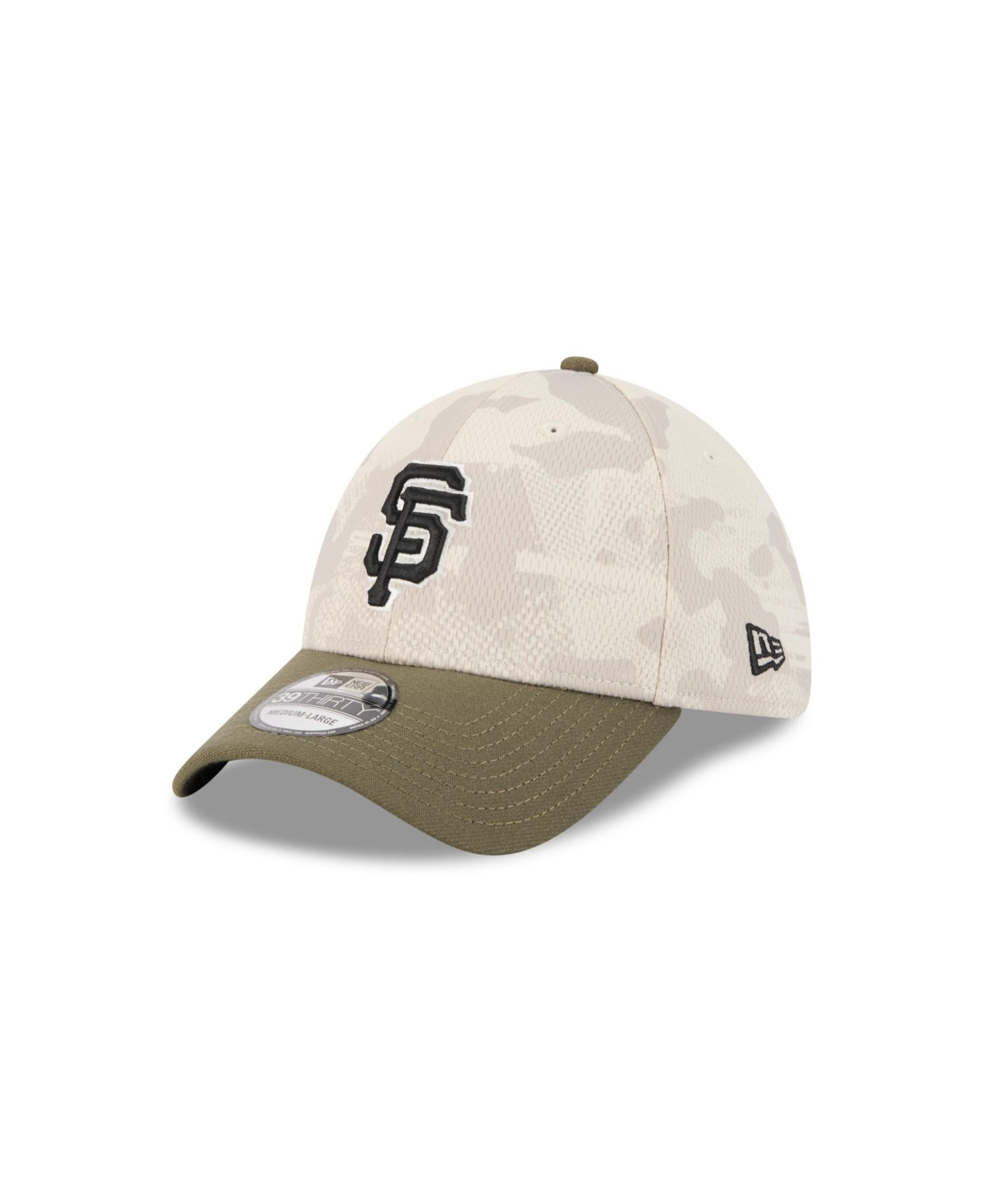 Men's Light Beige/Olive San Francisco Giants 2025 Armed Forces Day 39THIRTY Flex Hat