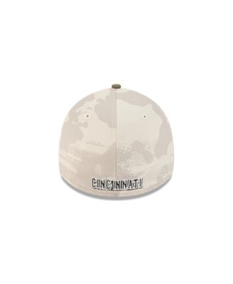 Men's Light Beige/Olive Cincinnati Reds 2025 Armed Forces Day 39THIRTY Flex Hat