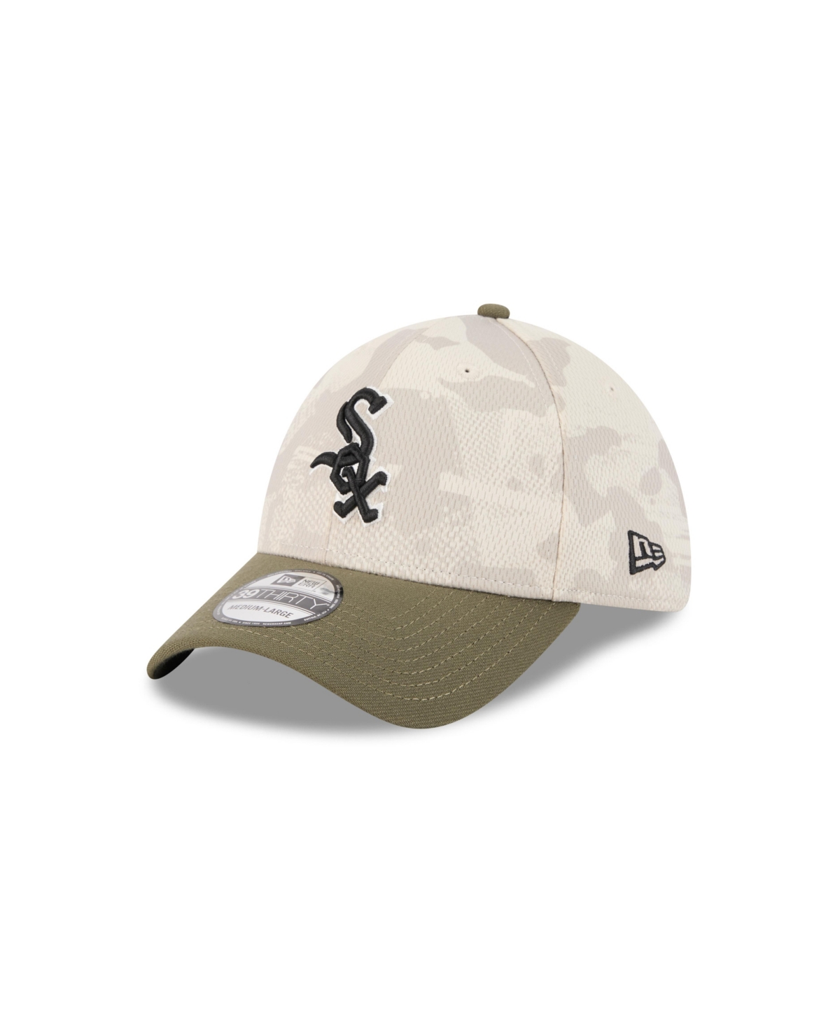 New Era Men's Light Beige/Olive Chicago White Sox 2025 Armed Forces Day 39THIRTY Flex Hat - Light Beige, Olive