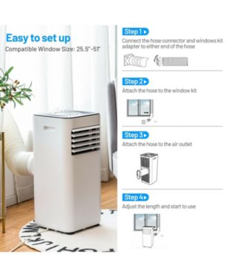 10000 BTU Portable Evaporative Air Cooler Dehumidifier with 24H Timer