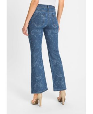 Women's Mona Fit Paisley Motif Jean