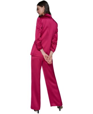 Women's Satin Scrunched-Sleeve Jacket