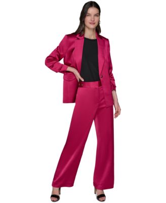 Women's Satin Scrunched-Sleeve Jacket