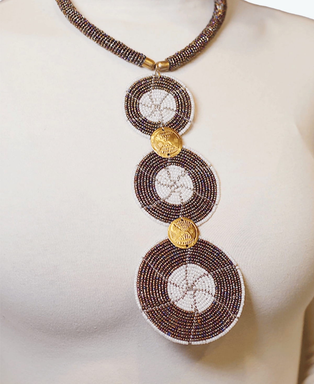 Mukiri Beaded Necklace - Sahara red