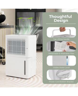 2000 Sq. Ft 32 Pint Dehumidifier with Continuous/Drying/Auto Mode