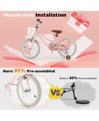 16" Kids Bike for Boys and Girls Aged 3-8 Years with Training Wheels