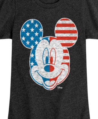 Big Girls Disney Mickey Mouse Americana Flag Graphic T-Shirt