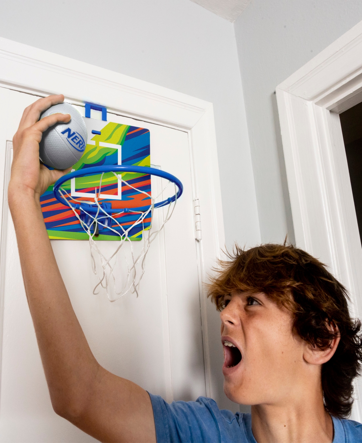 Franklin Sports Nerf Mini Over The Door Basketball Hoop Set