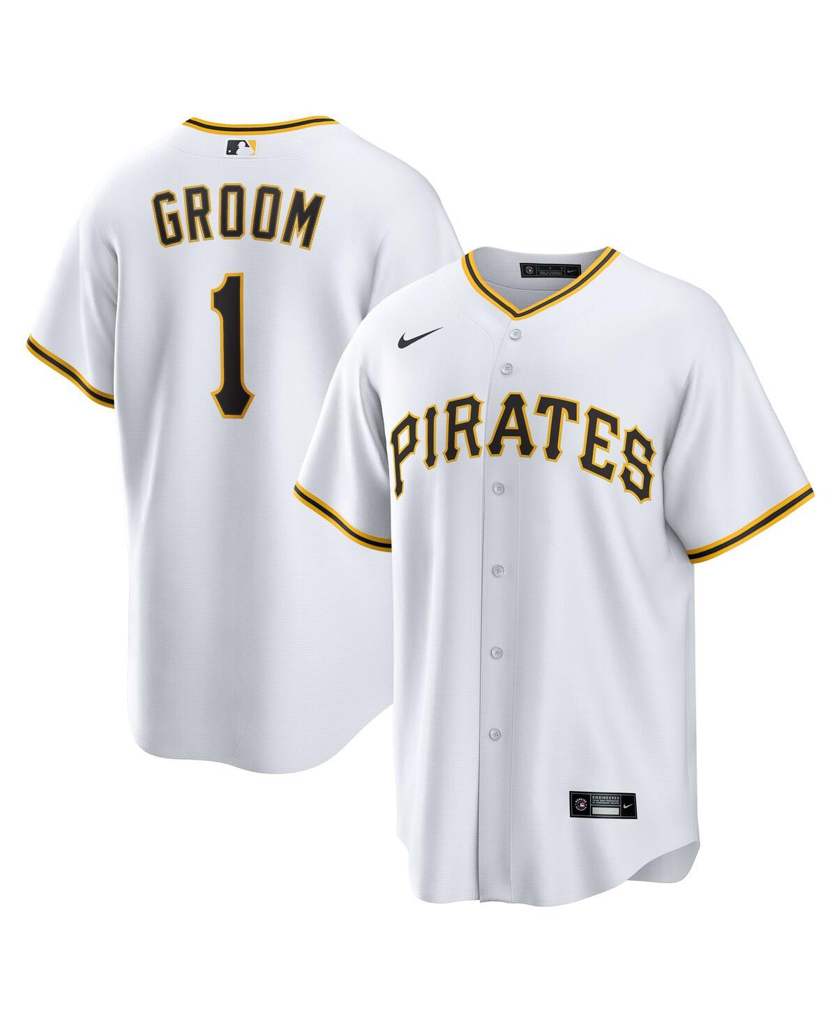 Nike Men's White Pittsburgh Pirates 1 Groom Home Replica Jersey