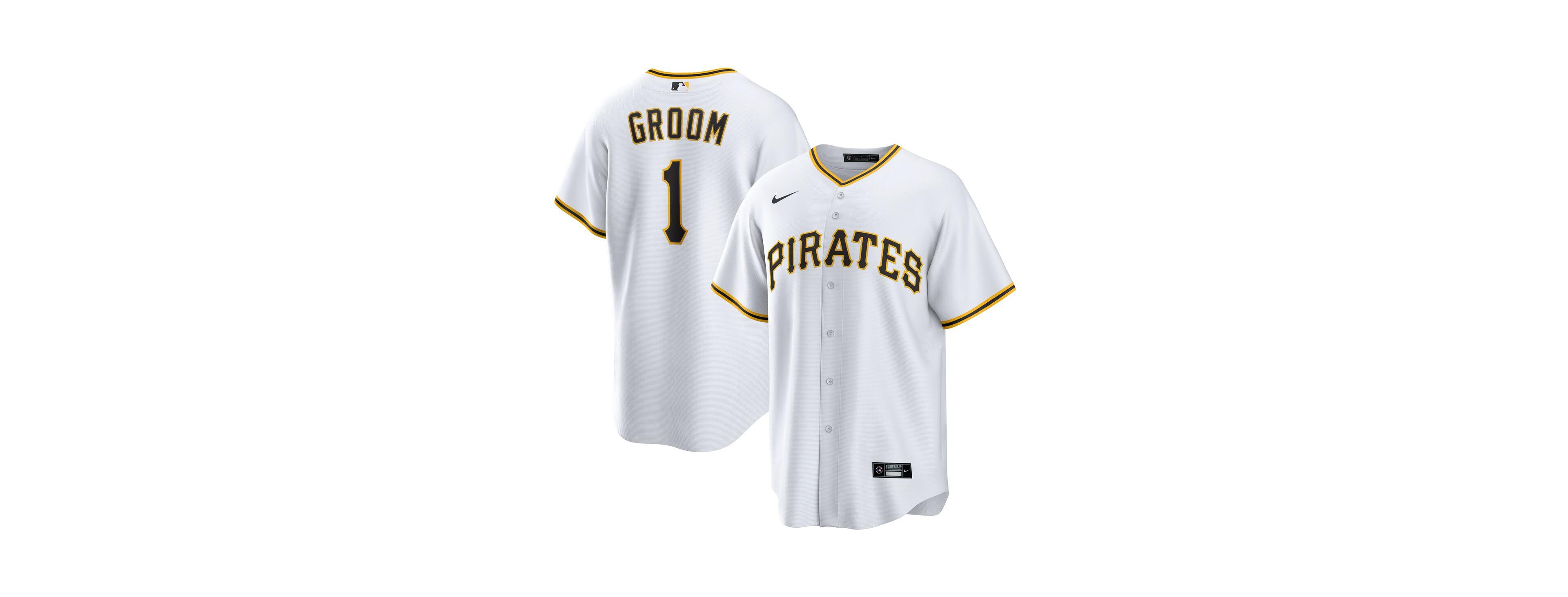 Nike Men's White Pittsburgh Pirates 1 Groom Home Replica Jersey