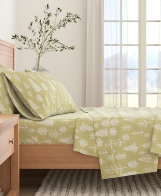 Lodge Print Ultra-Soft Turkish Cotton Flannel Sheet Set