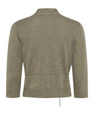 Women's Cropped Cardigan with Waist Tie