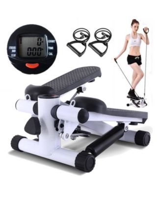 Multifunctional Stepper – Aerobic Fitness Machine with Electronic Monitor, Resistance Bands, and Slip-Resistant Footplates