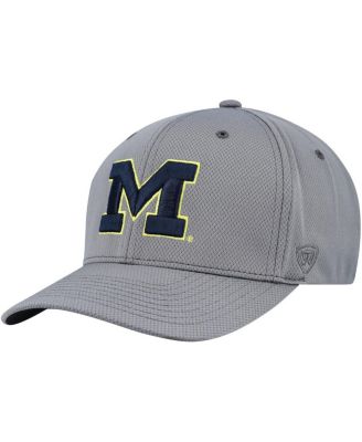 Men's Gray Michigan Wolverines Reflex Hybrid Tech Flex Hat