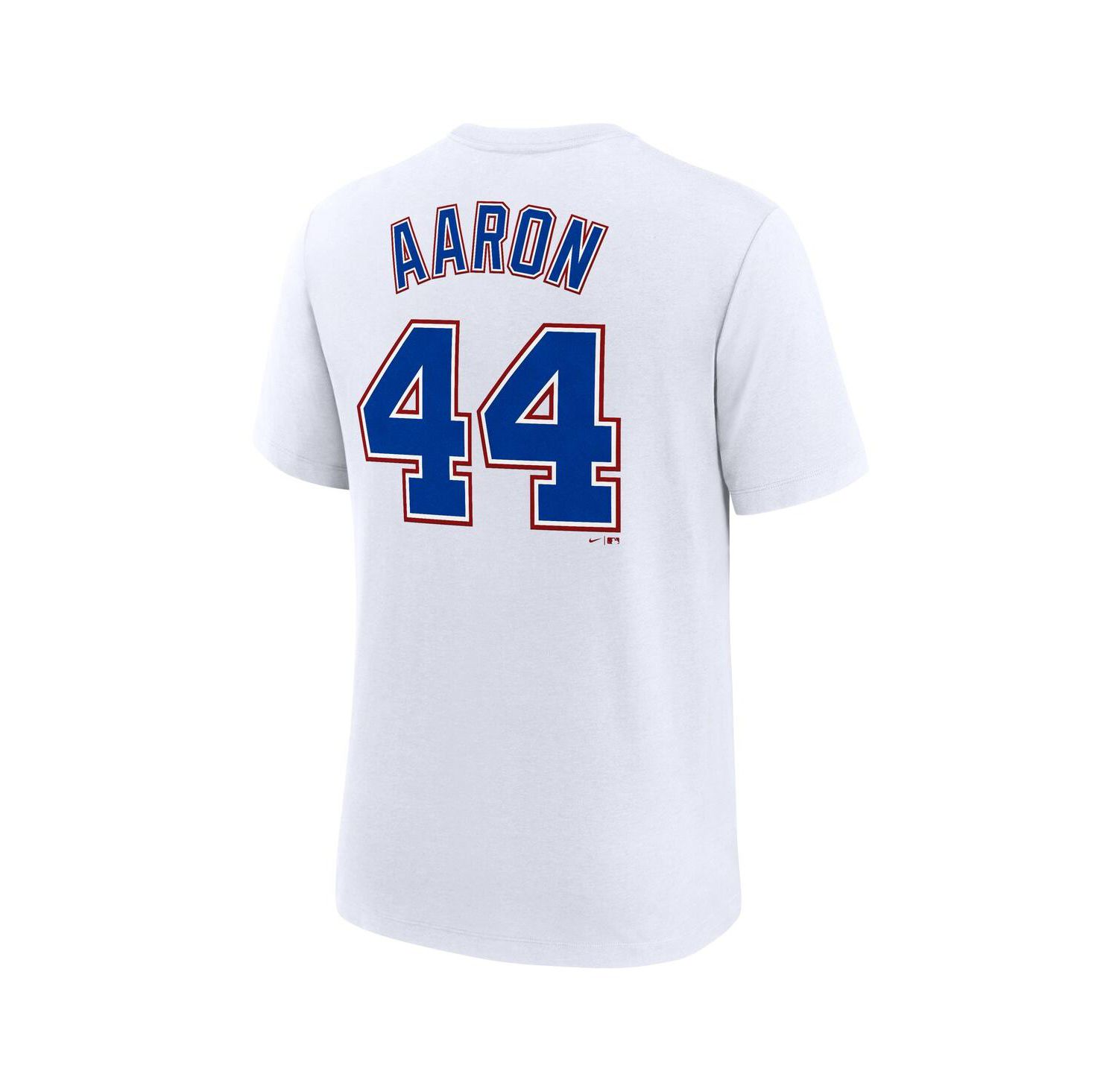 Men's Hank Aaron White Atlanta Braves Cooperstown Collection Tri-Blend Name & Number T-Shirt