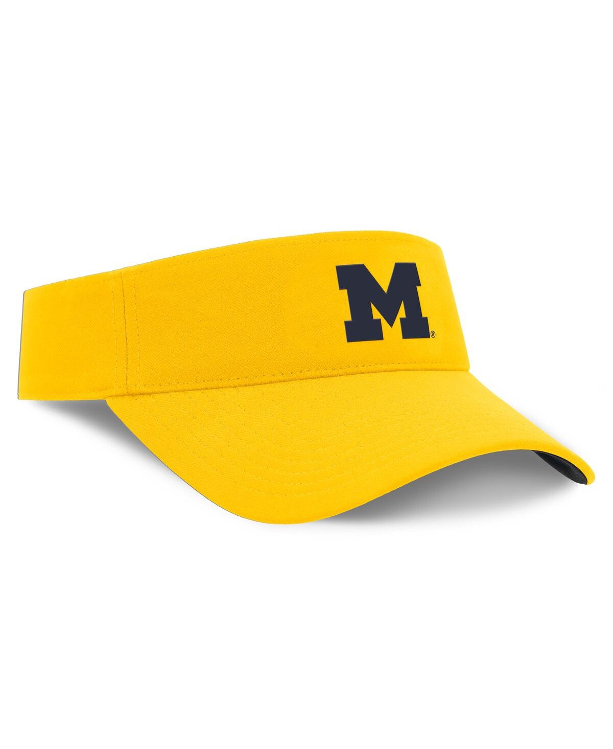 JORDAN MEN'S MAIZE MICHIGAN WOLVERINES ACE PERFORMANCE ADJUSTABLE VISOR HAT 