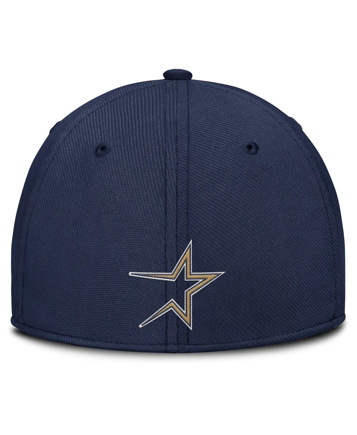 Nike Men's Gray/navy Houston Astros Rise Swoosh Performance Flex Hat