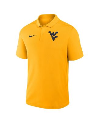 Men's Gold West Virginia Mountaineers Primetime Victory Primary Logo Performance Polo Shirt