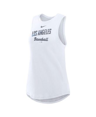 Women's White Los Angeles Dodgers City Connect Tricode High Neck Performance Tank Top