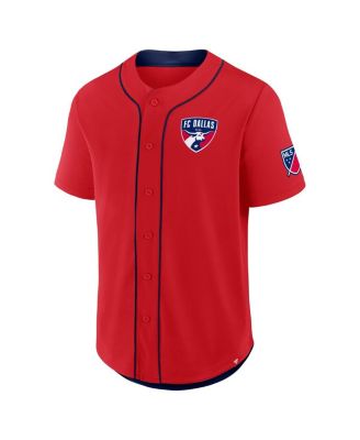 Men's Red FC Dallas Injury Time Baseball Jersey