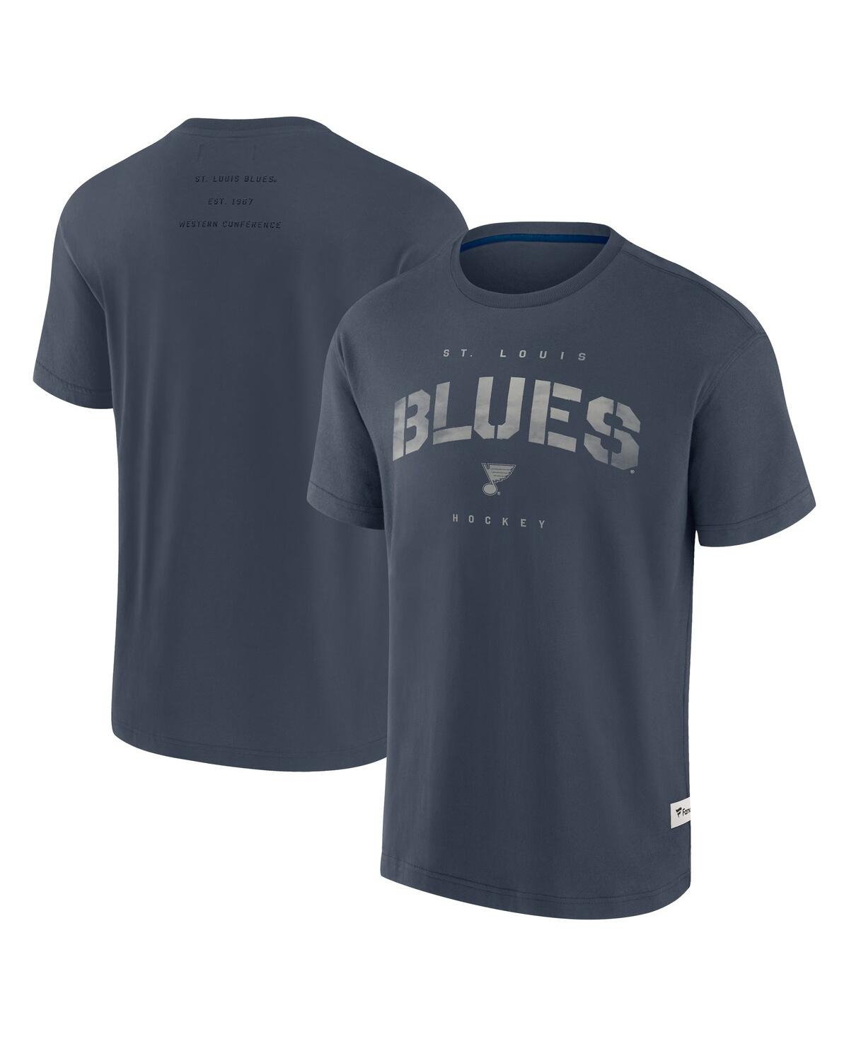Fanatics Men's Navy St. Louis Blues Elements Weathered Tonal Future Ground T-shirt