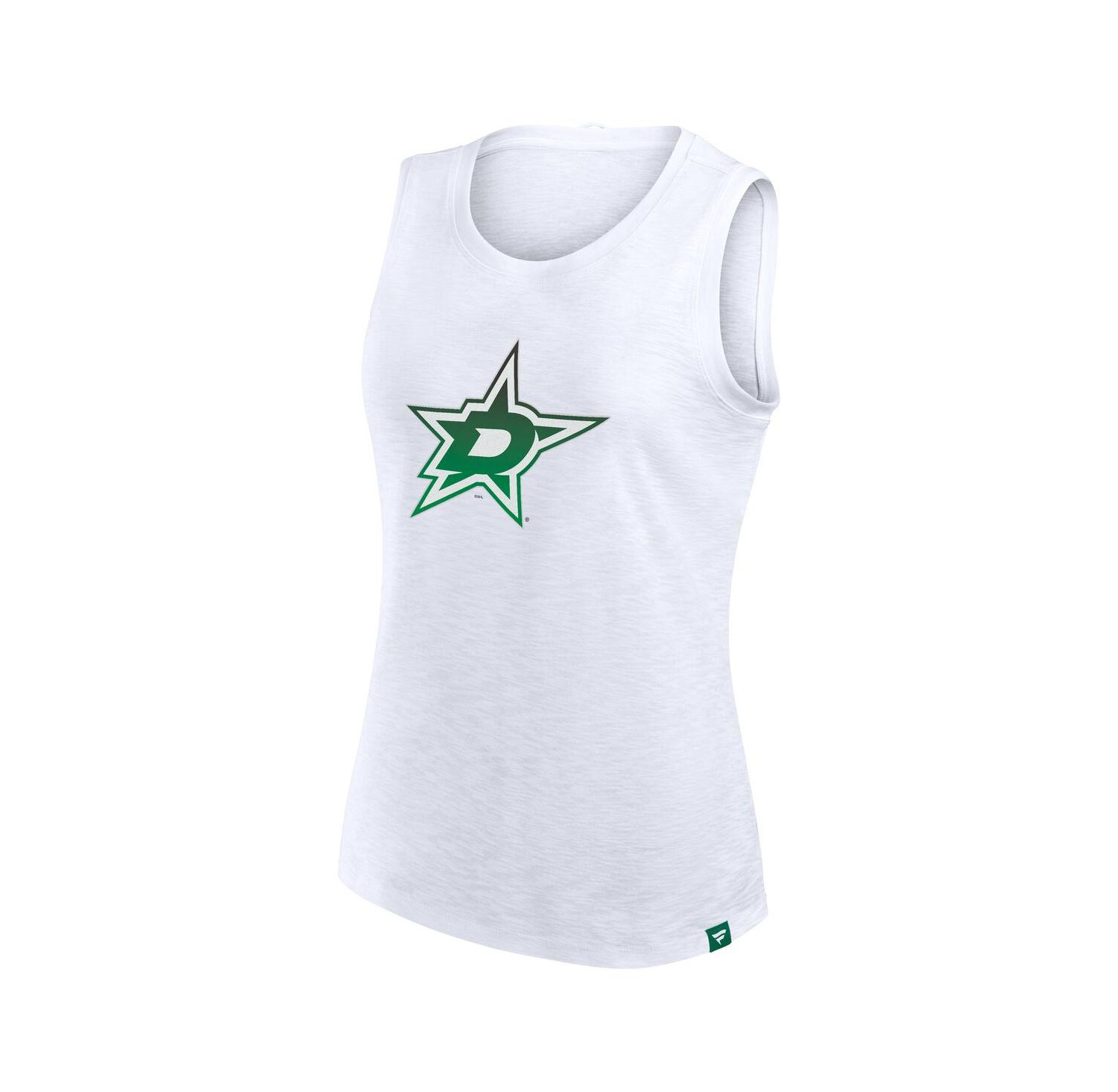Women's White Dallas Stars Slub Tank Top