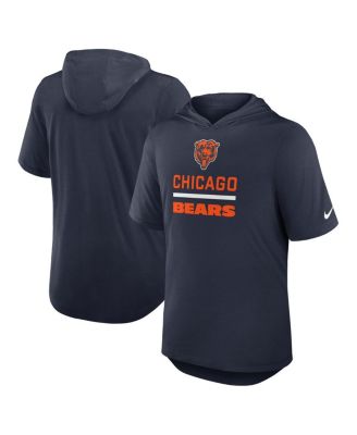 Nike - Men's Navy Chicago Bears Lockup Tri-Blend Hoodie T-Shirt