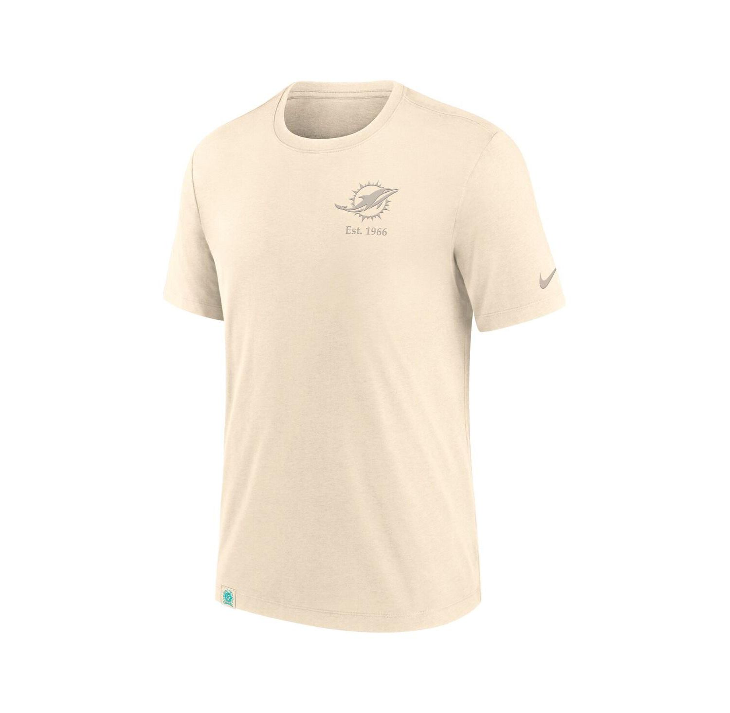 Men's Cream Miami Dolphins Glory Tri-Blend T-Shirt