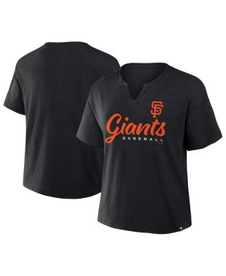 Fanatics - Women's Black San Francisco Giants Fan Fave Stadium Slub Boxy T-Shirt