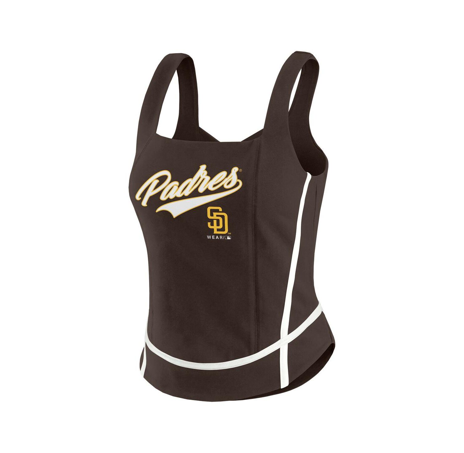 Women's Brown San Diego Padres Square Neck Tank Top
