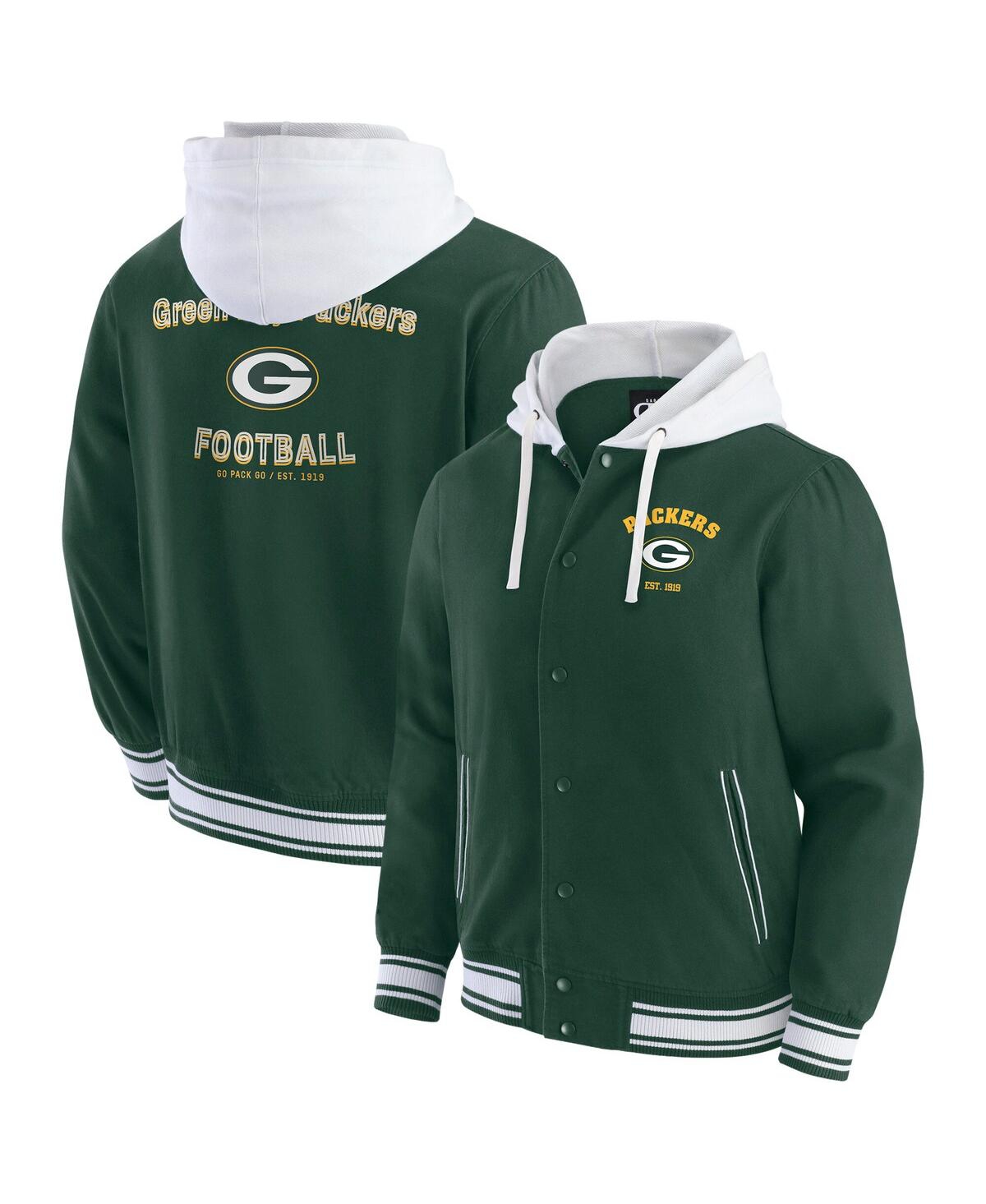 Darius Rucker Collection by Fanatics Men's Green Green Bay Packers Full-Snap Hoodie Jacket - Green