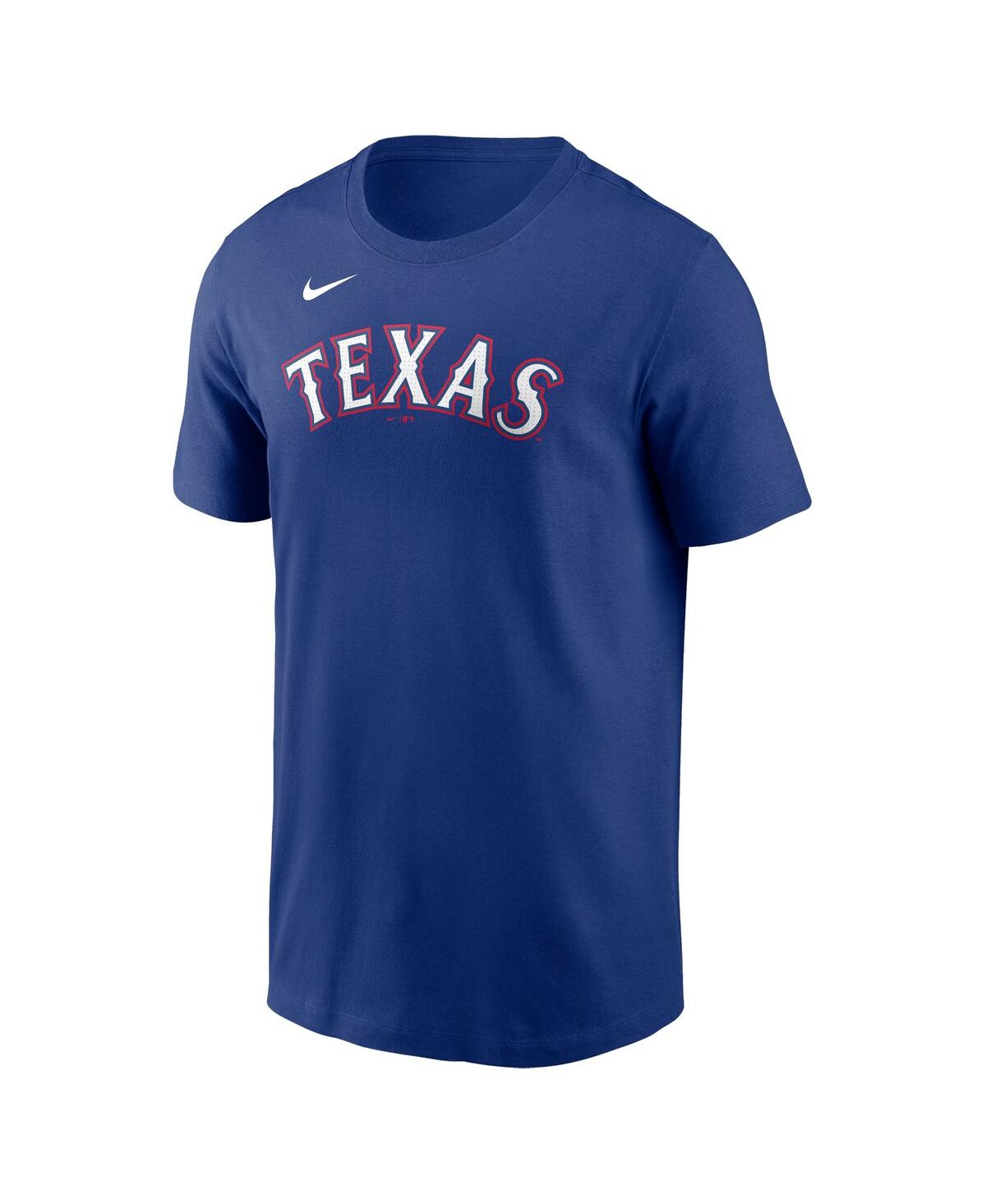 Nike Men's Jack Leiter Royal Texas Rangers Fuse Name Number T-shirt In Blue