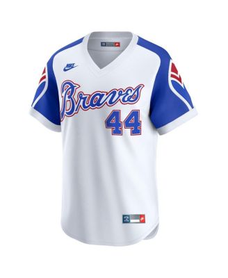 Men's Hank Aaron White Atlanta Braves Throwback Cooperstown Collection Limited Jersey