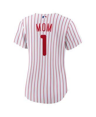 Women's&nbsp;White Philadelphia Phillies 1 Mom Home Replica Jersey