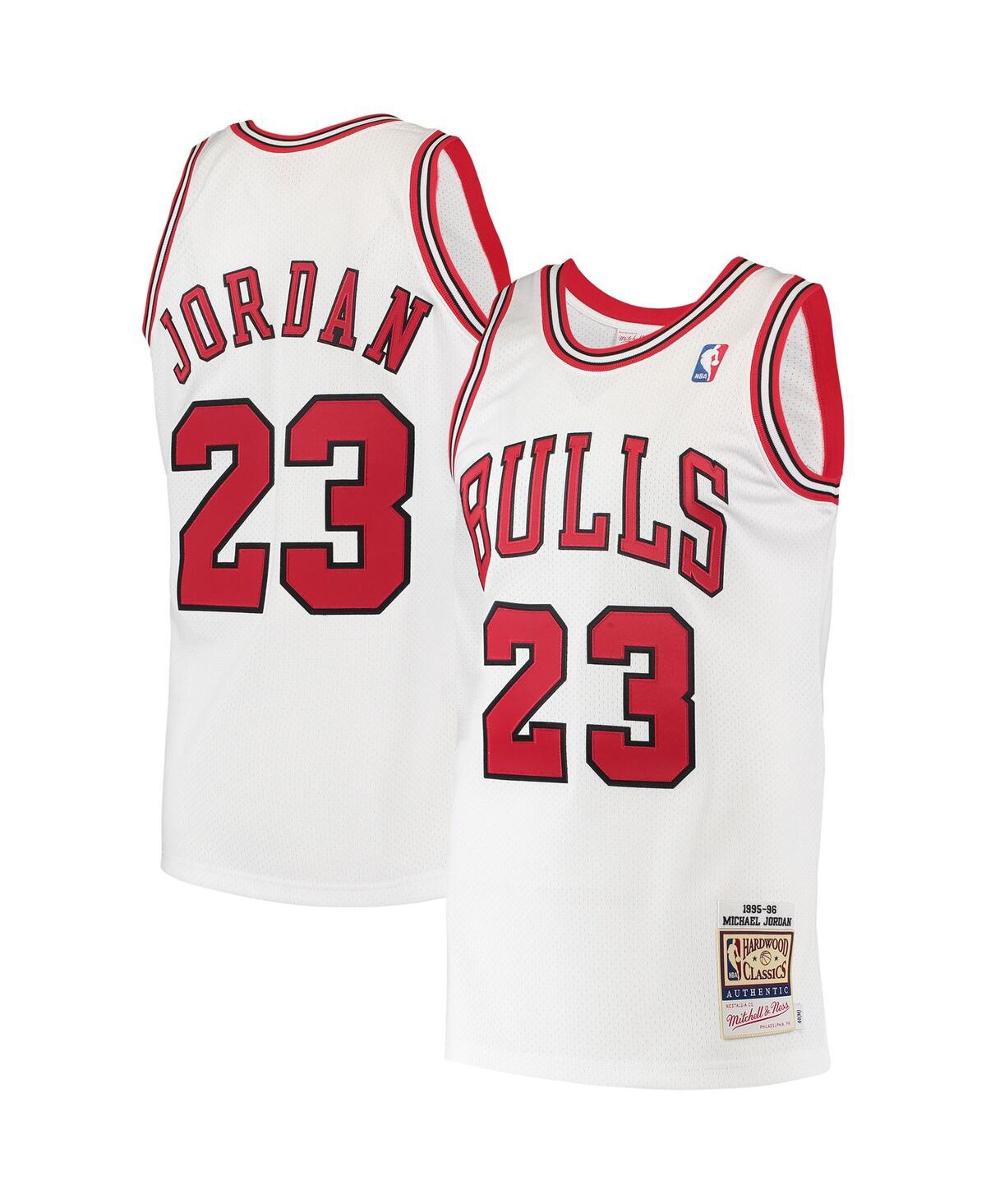 Men's Michael Jordan White Chicago Bulls 1995 Hardwood Classics Authentic Jersey - White