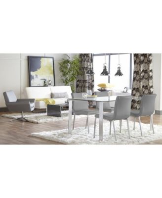 Upholstered Leather Dining Chairs Set of 2 with Supportive Backrest for Dining Room