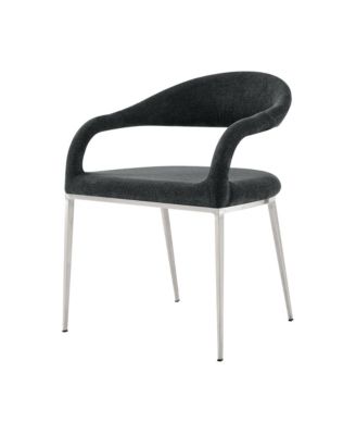 Modern Open Back Upholstered Dining Arm Chairs – Set of 2