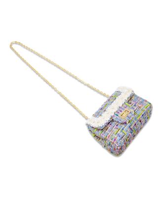 Girls Classic Tweed Handbag, Blue